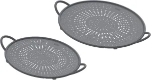 KUHN RIKON Splash Guard Silicone Set Grey Pack of 2