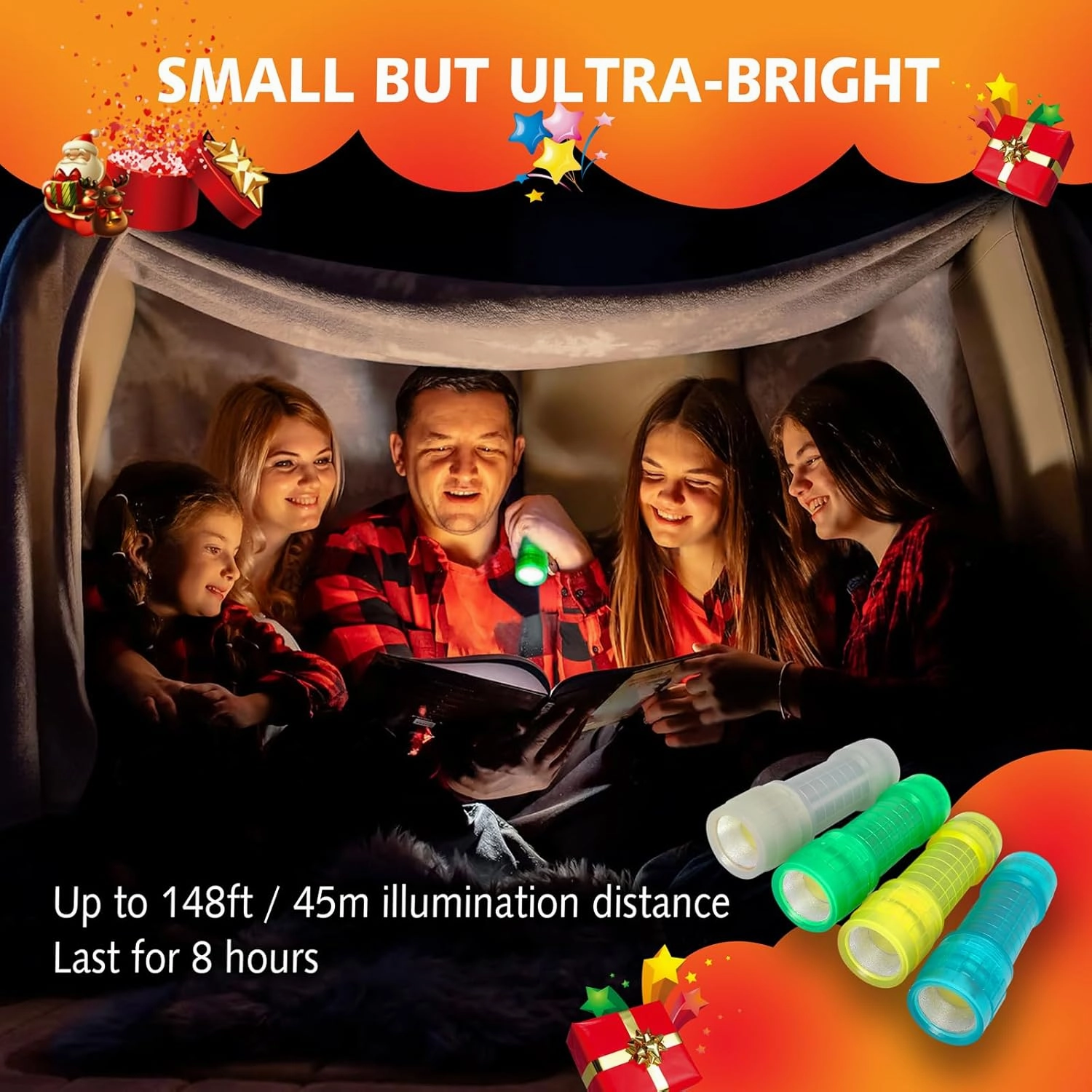 KunHe 60 Pack Glow in Dark Flashlights Small Mini Flashlight for Kids Bulk flashlights with Batteries Included Gift for Kids Birthday Party Classroom Prizes Christmas Gifts Stocking Stuffers