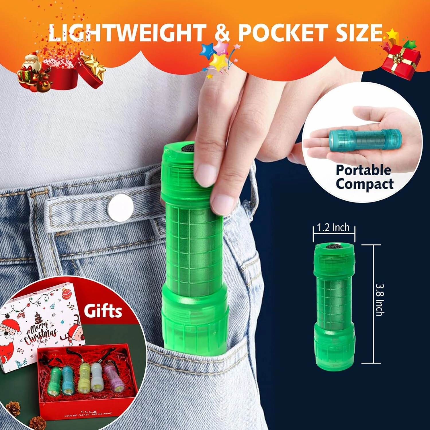 KunHe 60 Pack Glow in Dark Flashlights Small Mini Flashlight for Kids Bulk flashlights with Batteries Included Gift for Kids Birthday Party Classroom Prizes Christmas Gifts Stocking Stuffers