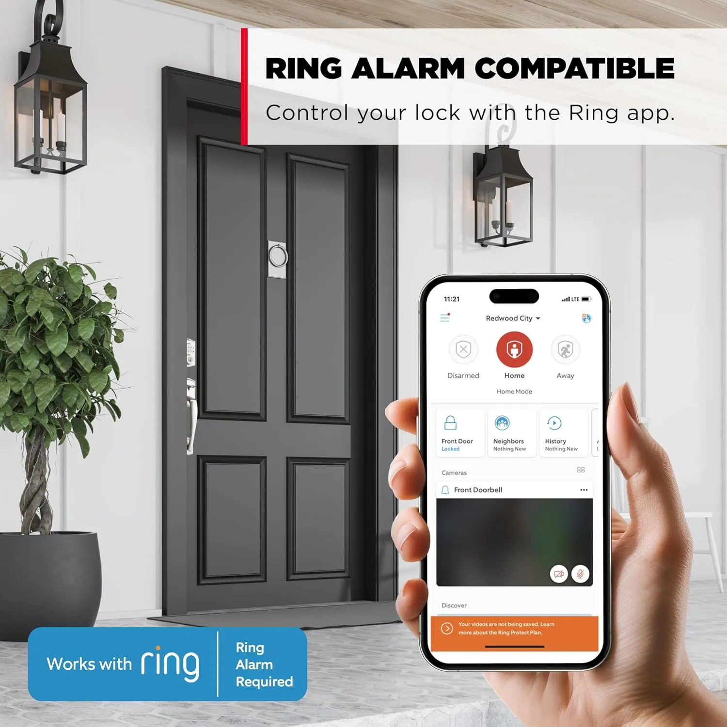 Kwikset HomeConnect 620 Z-Wave Long Range Enabled Keypad Smart Lock with Convenient Keyless Entry, Customizable User Codes, S2 Security and SmartStart Provisioning Satin Nickel Traditional