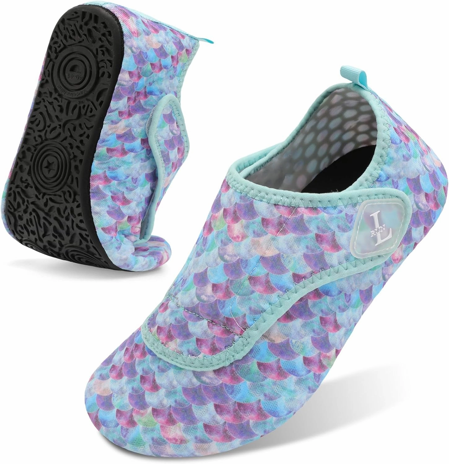 L-RUN Womens Mens Water Shoes Wide Toe Barefoot Swim Shoes for Beach Pool Sand Yoga Quick Dry Adluts Aqua Sock Non Slip