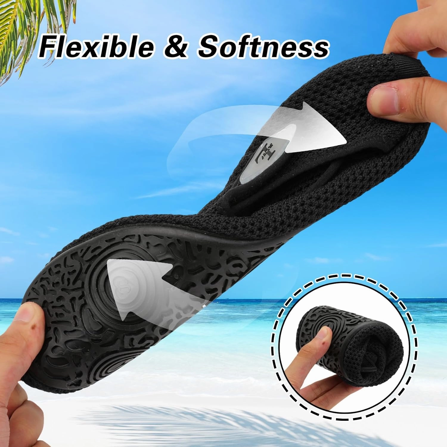 L-RUN Womens Mens Water Shoes Wide Toe Barefoot Swim Shoes for Beach Pool Sand Yoga Quick Dry Adluts Aqua Sock Non Slip