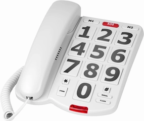 Large Key Wired Telephone, Adjustable Ringing Tone, and earpiece Volume, The earpiece can be Adjusted to Ultra-high Volume, which is Helpful for Those