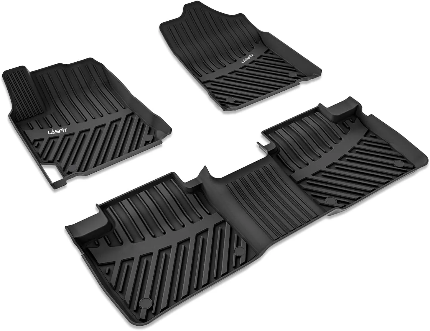 LASFIT Floor Mats for Toyota Camry 2017 2016 2015 LE/SE/XLE/XSE/Hybrid, Custom Fit TPE All Weather Floor Liners for Camry 2015-2017 1st & 2nd Row Car Mats, Black