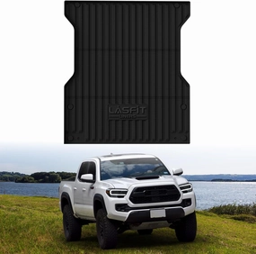 LASFIT Bed Mat for Toyota Tacoma 2024 2025 Truck Bed (6ft,6'Bed), All Weather 6 ft Car Bed Liner for Toyota Tacoma Accessories, TPE Trunk Mat&Cargo Liner, Black