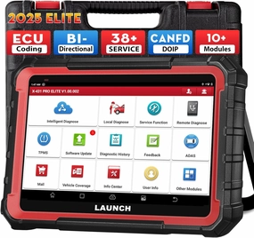 LAUNCH X431 PRO Elite OBD2 Scanner, 2025 All-in-One New Bidirectional Scan Tool with CANFD DOIP, ECU Coding,38  Resets, Full System,FCA Autoauth,V.A.G Guide, 2 Years Free Update