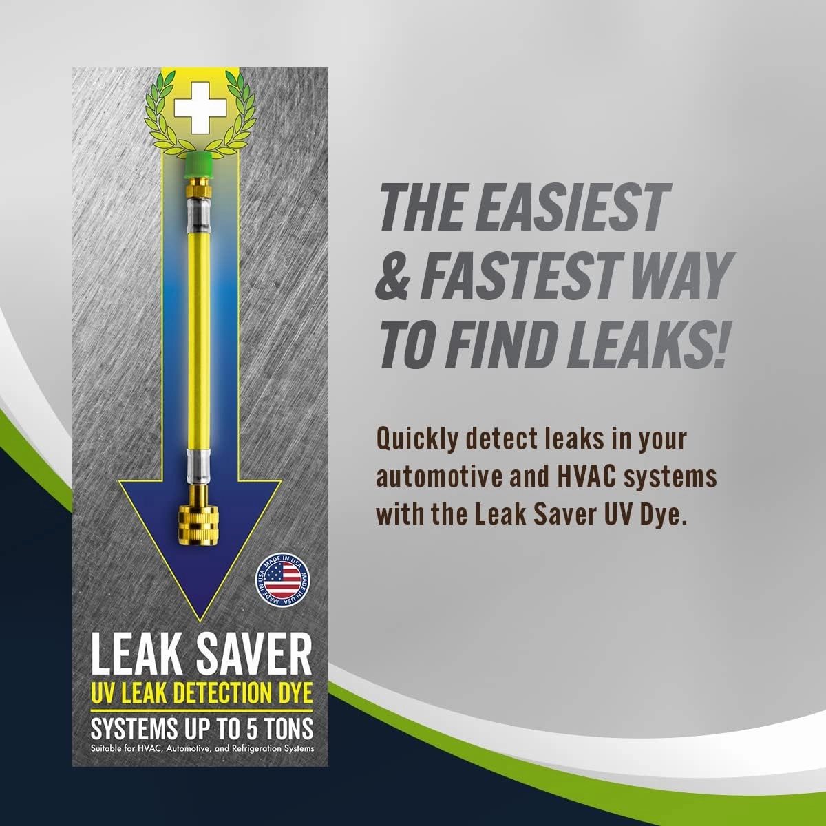 Leak Saver UV Dye, 3 Pack (Dye Only, No Sealant) UV Refrigerant Leak Detection Dye for Automotive, Home, Commercial, and Marine Air Conditioner and Refrigeration Systems up to 5 Tons - Made in the USA