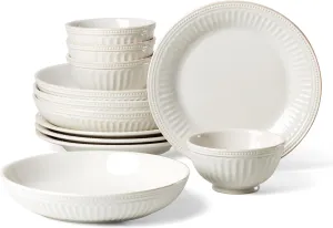 Lenox French Perle Groove, 12 Count, 12-Piece Dinnerware Set (Bowls)
