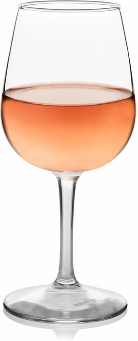 Libbey 8552 Vina Wine Tasting Glasses, 12.75 Oz, Clear, Elegant Drinking Glasses Set of 12, Modern Dishwasher Safe Wine Set for Gatherings, Events