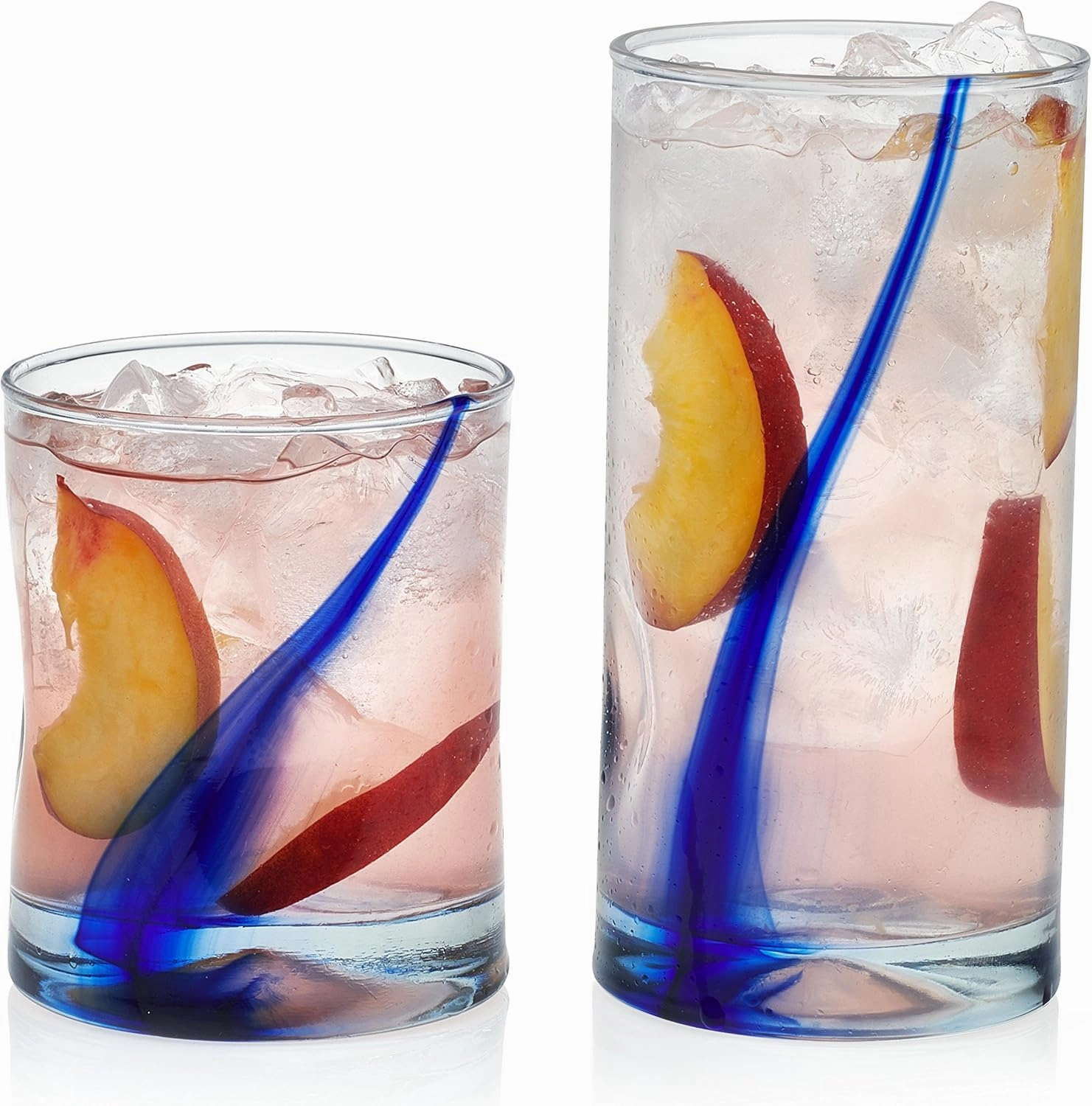Libbey 99104 Blue Ribbon Tumbler and Rocks Glass Set, (Set of 16 Piece) Drinkware Glasses Set, Clear Dishwasher Safe Rock and Tumbler Glasses Set