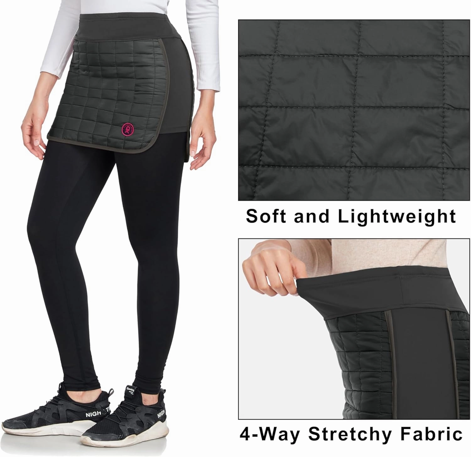 Little Donkey Andy Women's Lightweight Puffer Sport Skorts Warm Quilted Skirt Outdoors Hiking Running