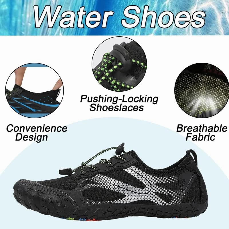 LIZRHA Water Shoes for Men and Women Quick Dry Aqua Swim Barefoot Shoes for Outdoor Fishing Beach Pool Boat Surfing Walking Water Park and Yoqa Activities