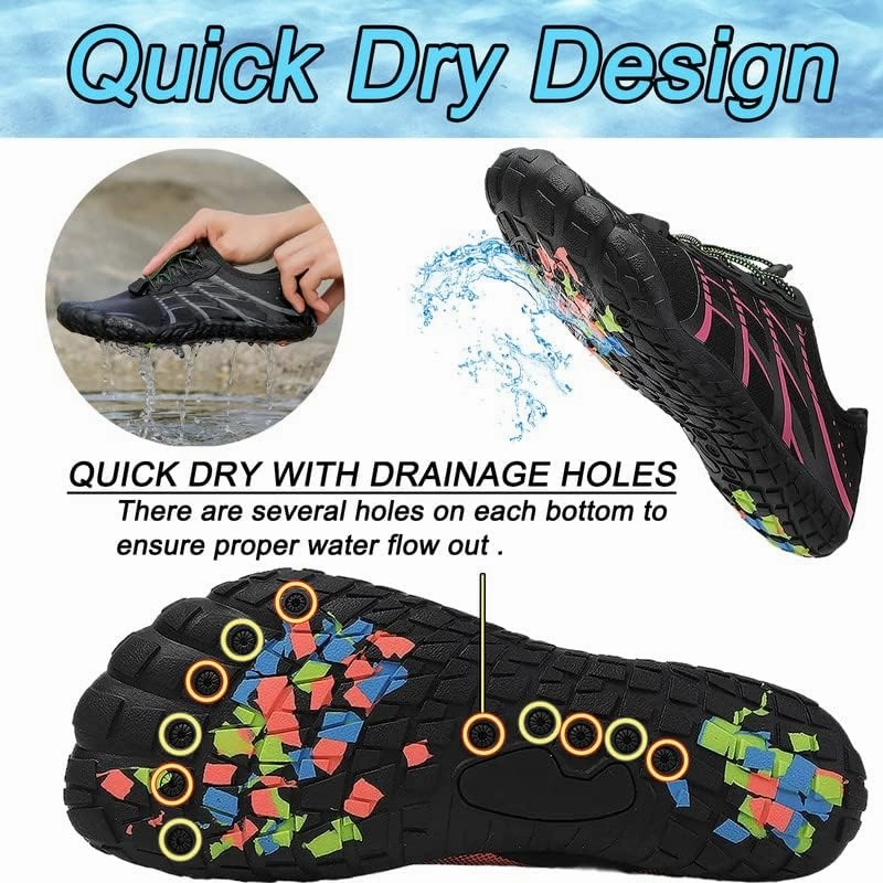 LIZRHA Water Shoes for Men and Women Quick Dry Aqua Swim Barefoot Shoes for Outdoor Fishing Beach Pool Boat Surfing Walking Water Park and Yoqa Activities