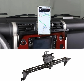 LLKUANG Car Instrument Panel Track Mobile Phone Holder Trim for Toyota FJ Cruiser 2007-2021 Central Control Air Vent Multifunctional Mobile Phone Holder (Style 1)