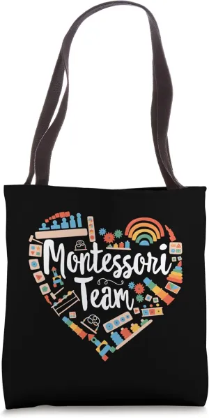 Love Montessori Team Teacher Toy Daycare Appreciation Week Tote Bag