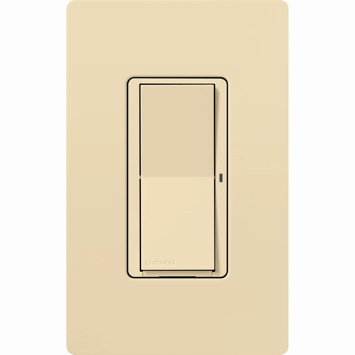 Lutron Claro Smart Switch for Caseta Smart Lighting (Lutron Smart Hub Required), for LED Lights and Fans, 5 Amp, Single-Pole/3-Way, Neutral Required, DVRF-5NS-IV, Ivory