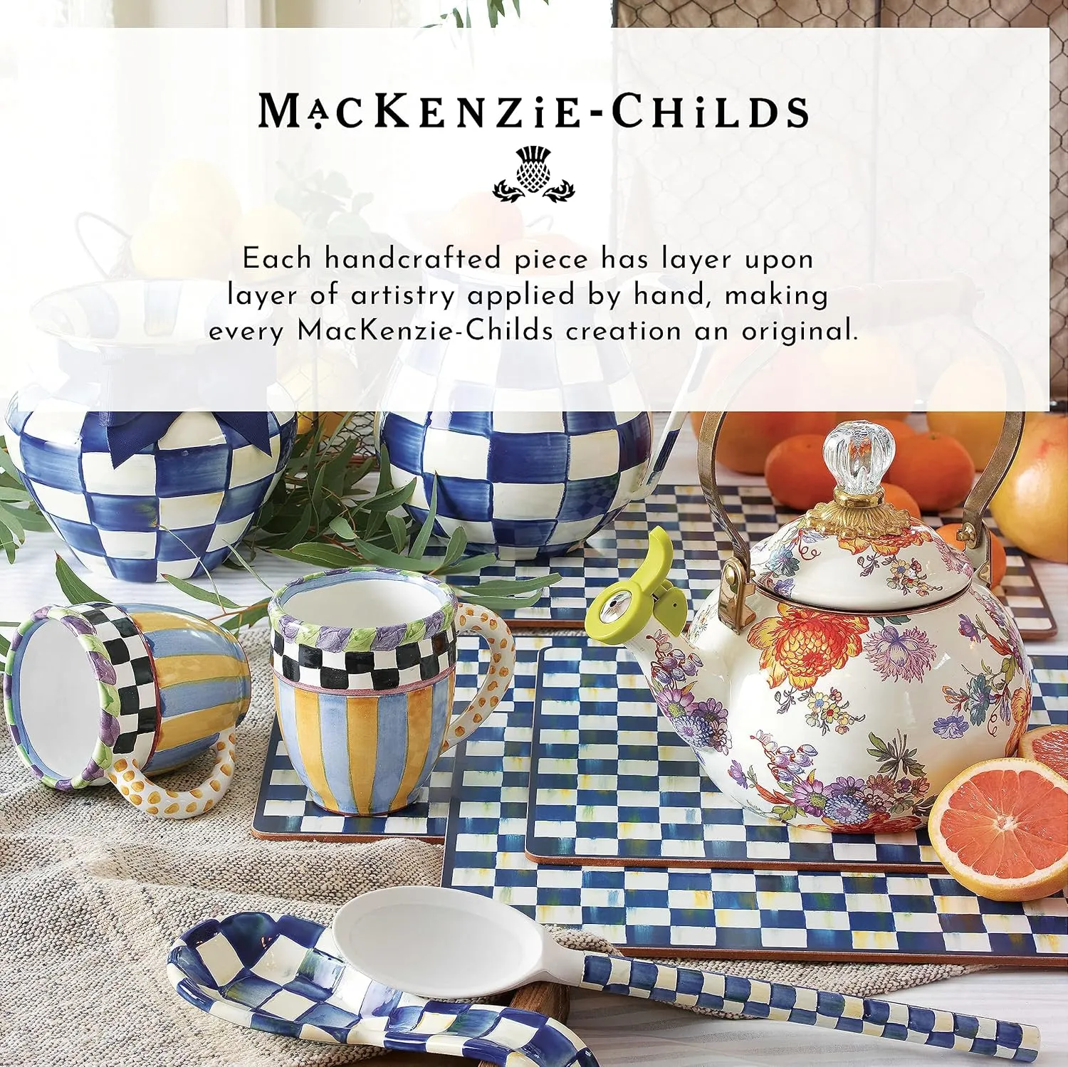 MACKENZIE-CHILDS My Mug, Decorative Ceramic Coffee Mug with Handle, T