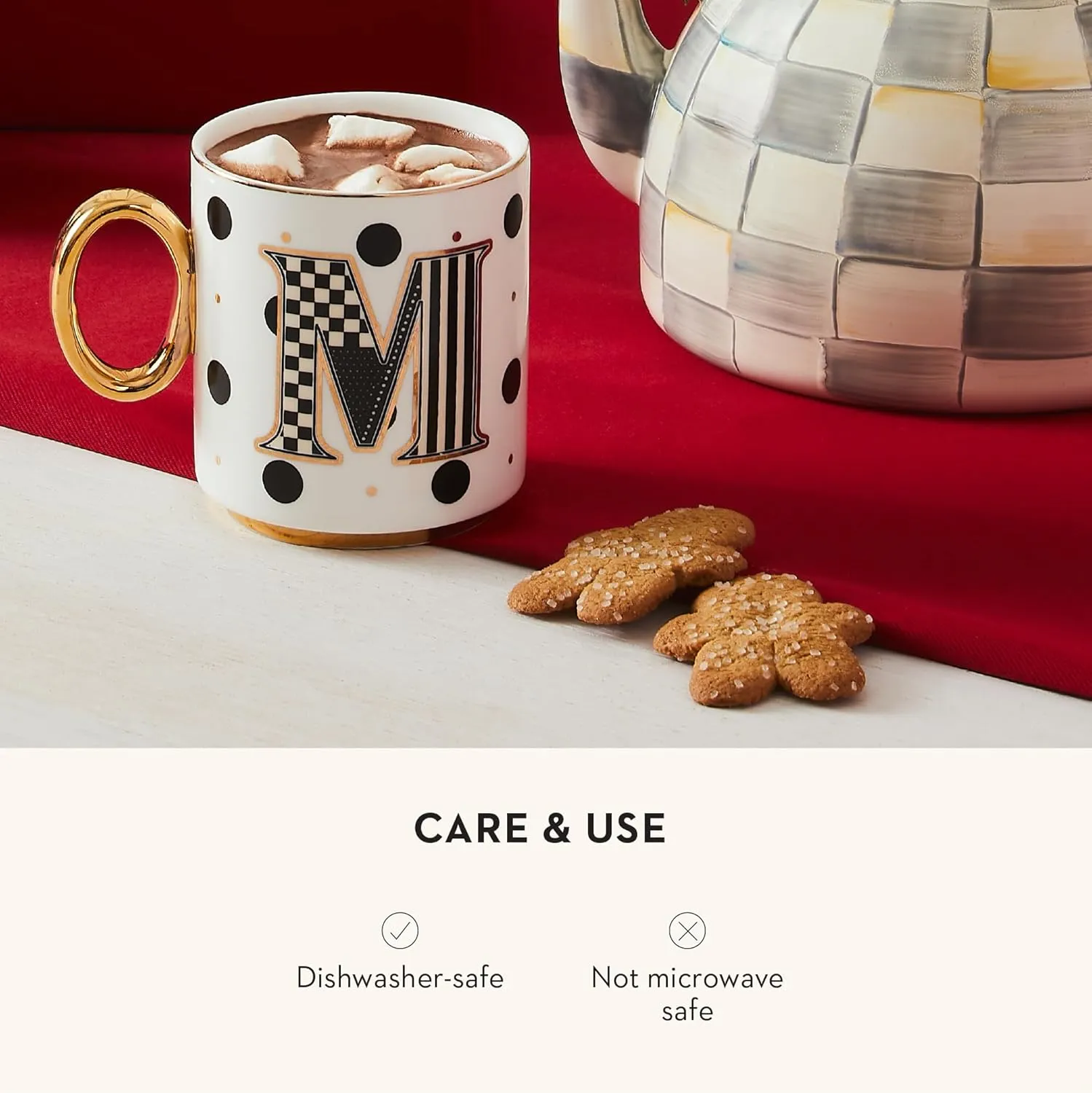 MACKENZIE-CHILDS My Mug, Decorative Ceramic Coffee Mug with Handle, T
