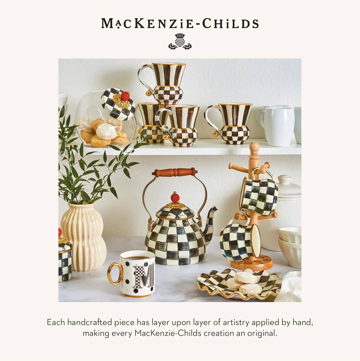 MACKENZIE-CHILDS My Mug, Decorative Ceramic Coffee Mug with Handle, T