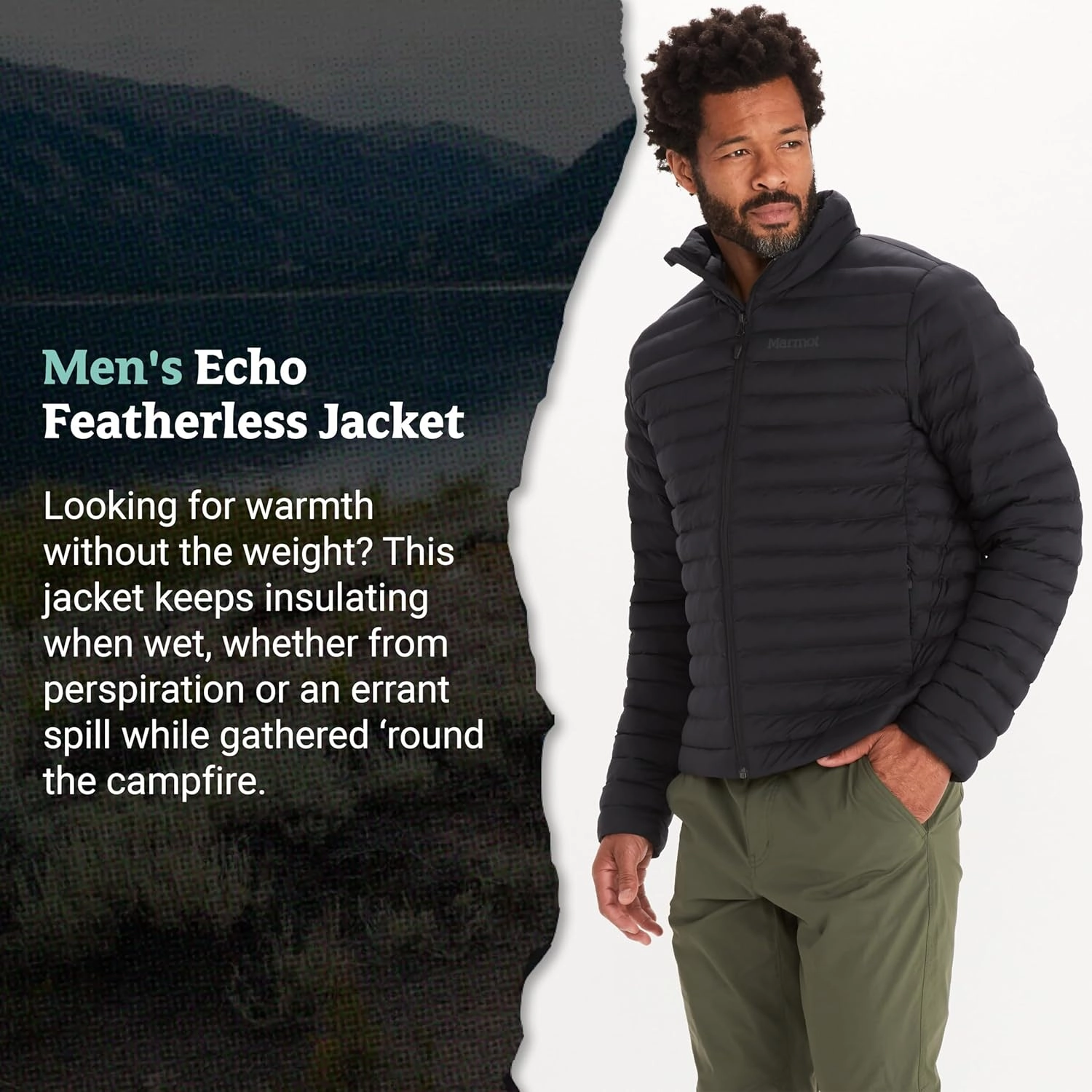 MARMOT Men's Echo Featherless Jacket- Lightweight Down Alternative Puffer Coat