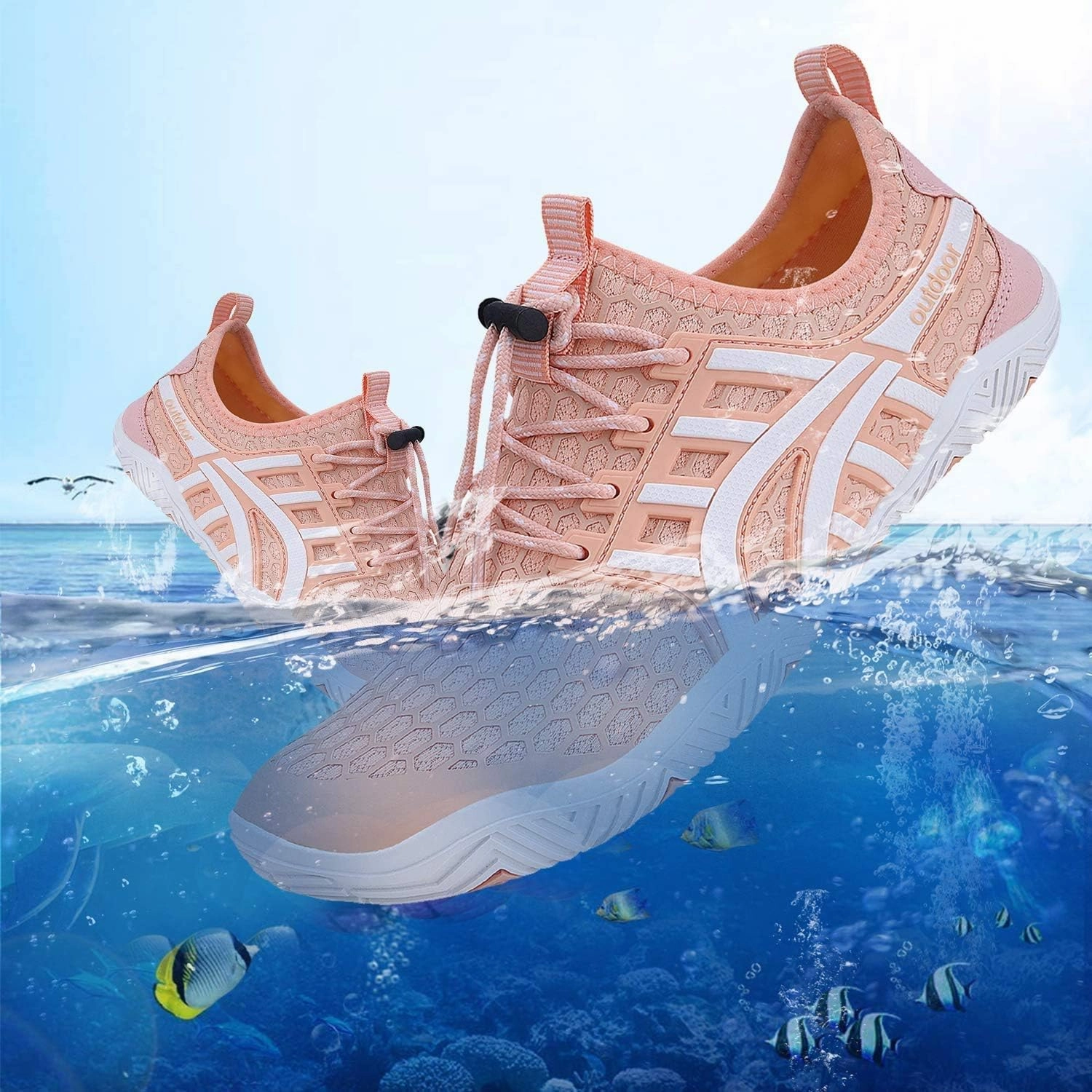 MAYZERO Water Shoes Men Women Swim Surf Shoes Beach Pool Shoes Wide Toe Hiking Aqua Shoes Winter House Slippers