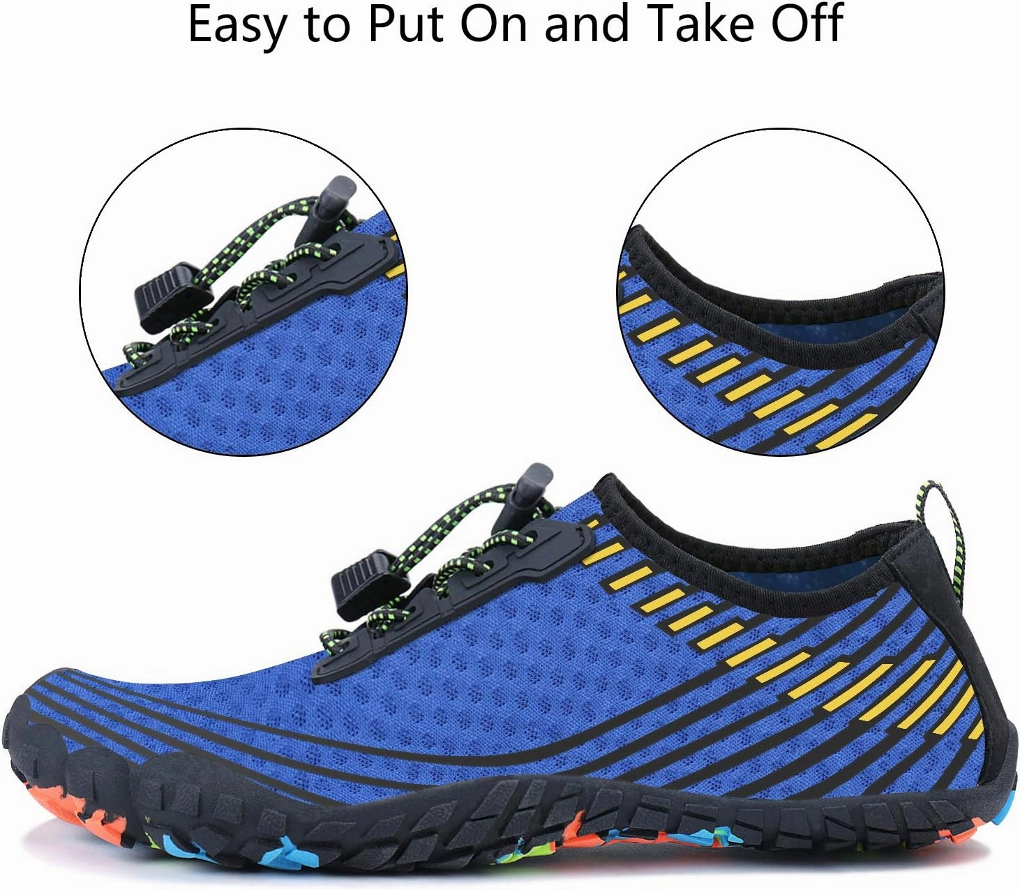 MAYZERO Water Shoes Men Women Swim Surf Shoes Beach Pool Shoes Wide Toe Hiking Aqua Shoes Winter House Slippers