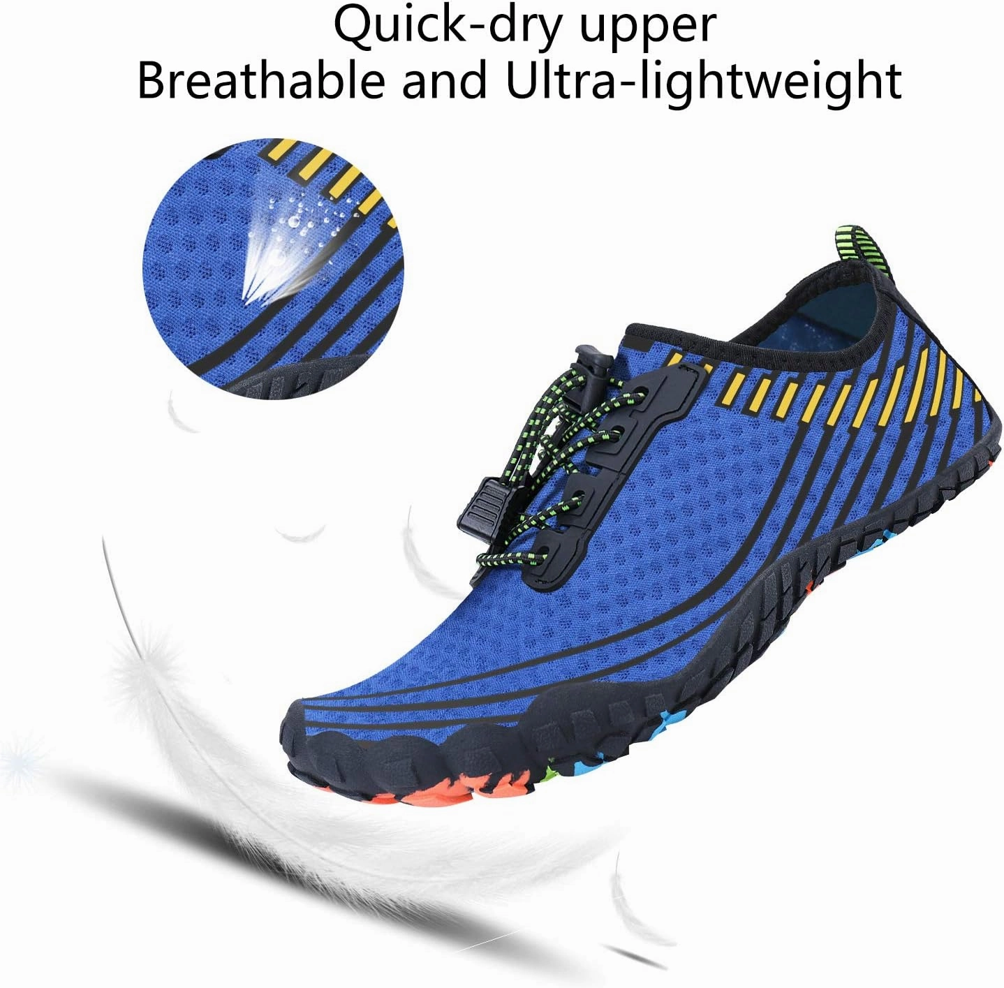 MAYZERO Water Shoes Men Women Swim Surf Shoes Beach Pool Shoes Wide Toe Hiking Aqua Shoes Winter House Slippers
