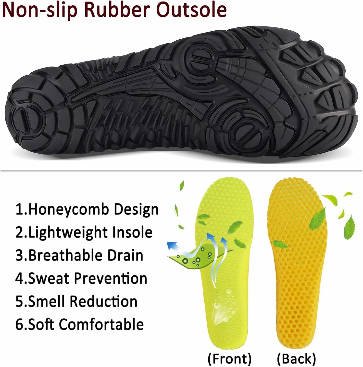MAYZERO Water Shoes Men Women Swim Surf Shoes Beach Pool Shoes Wide Toe Hiking Aqua Shoes Winter House Slippers
