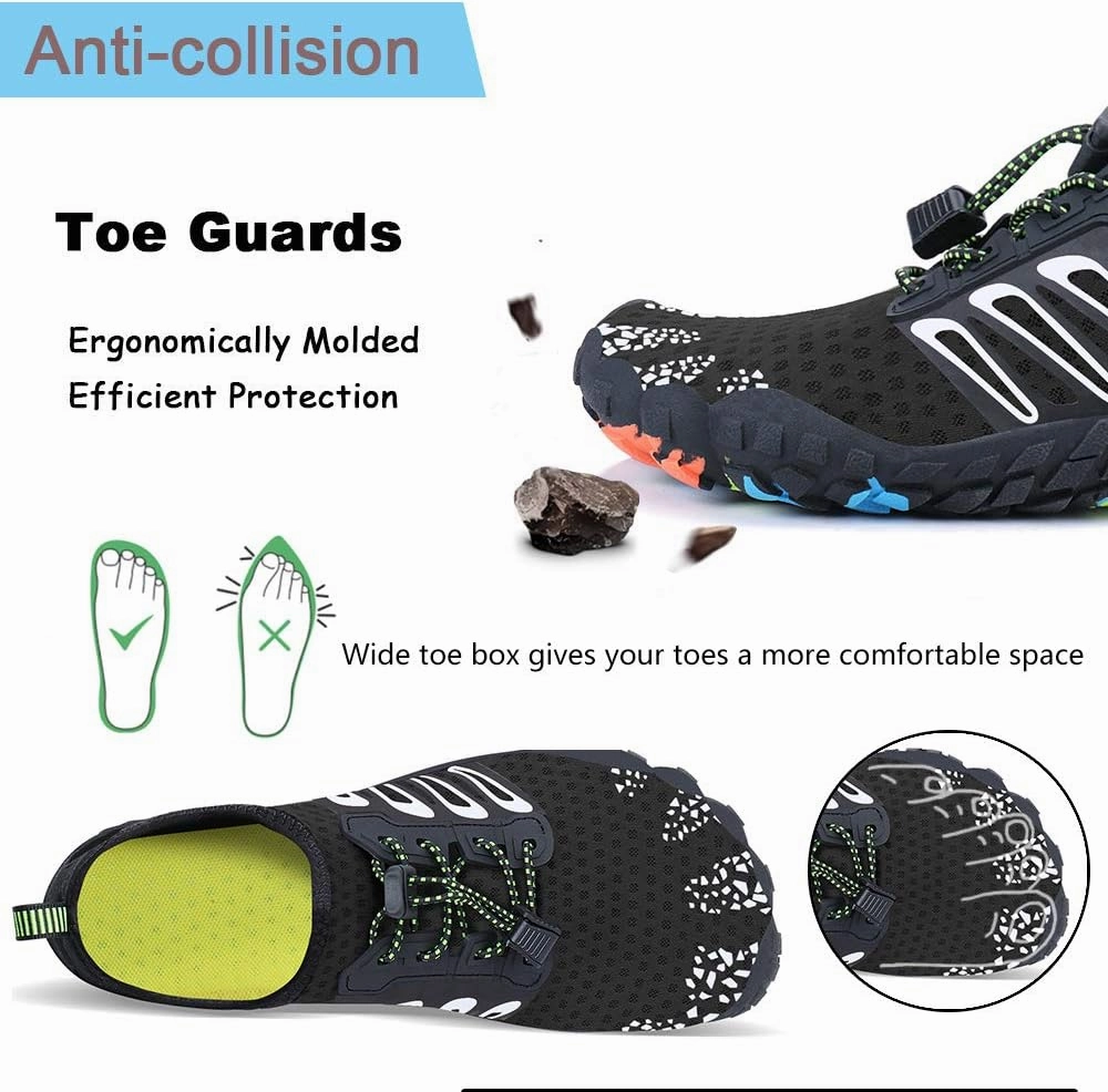 MAYZERO Water Shoes Men Women Swim Surf Shoes Beach Pool Shoes Wide Toe Hiking Aqua Shoes Winter House Slippers