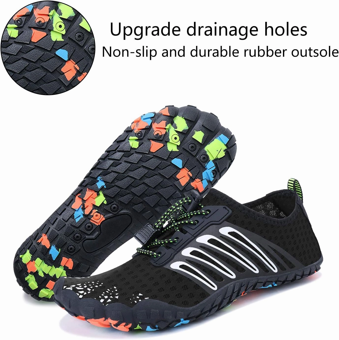 MAYZERO Water Shoes Men Women Swim Surf Shoes Beach Pool Shoes Wide Toe Hiking Aqua Shoes Winter House Slippers