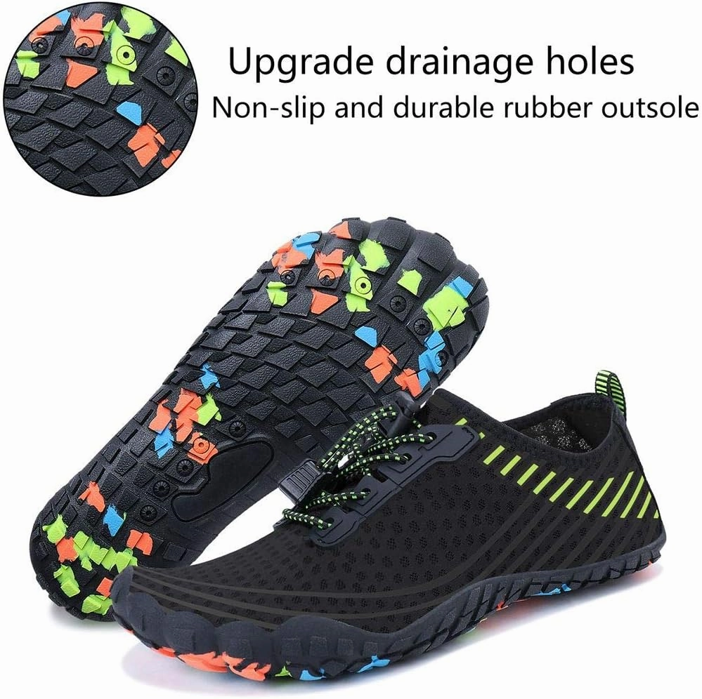 MAYZERO Water Shoes Men Women Swim Surf Shoes Beach Pool Shoes Wide Toe Hiking Aqua Shoes Winter House Slippers