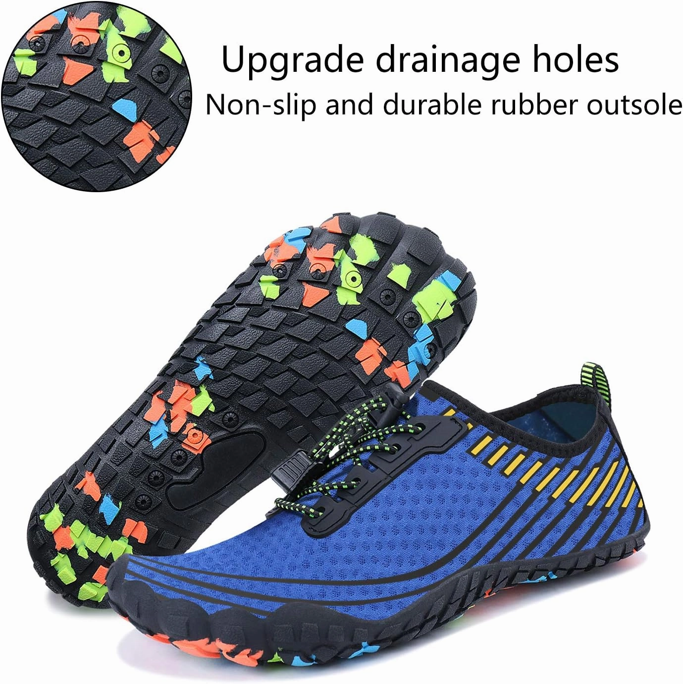 MAYZERO Water Shoes Men Women Swim Surf Shoes Beach Pool Shoes Wide Toe Hiking Aqua Shoes Winter House Slippers