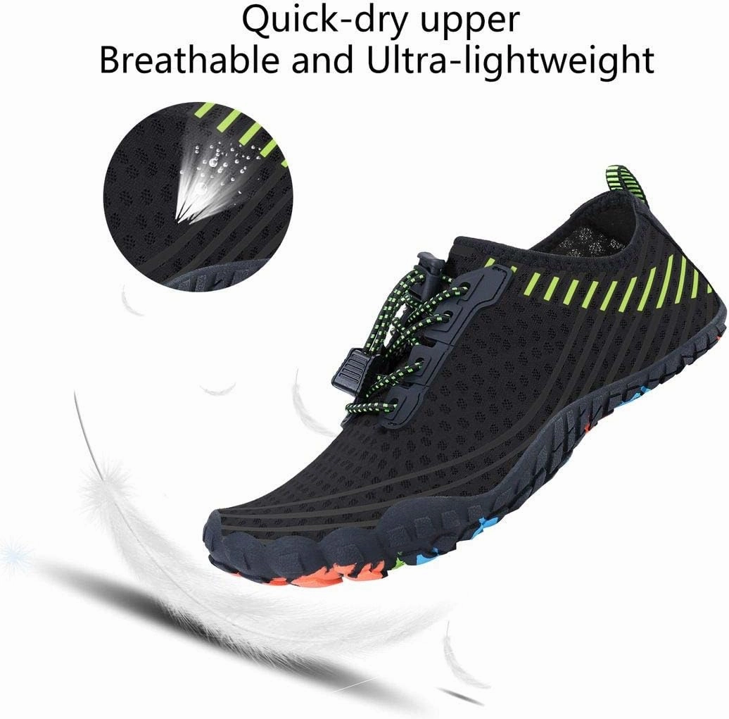 MAYZERO Water Shoes Men Women Swim Surf Shoes Beach Pool Shoes Wide Toe Hiking Aqua Shoes Winter House Slippers