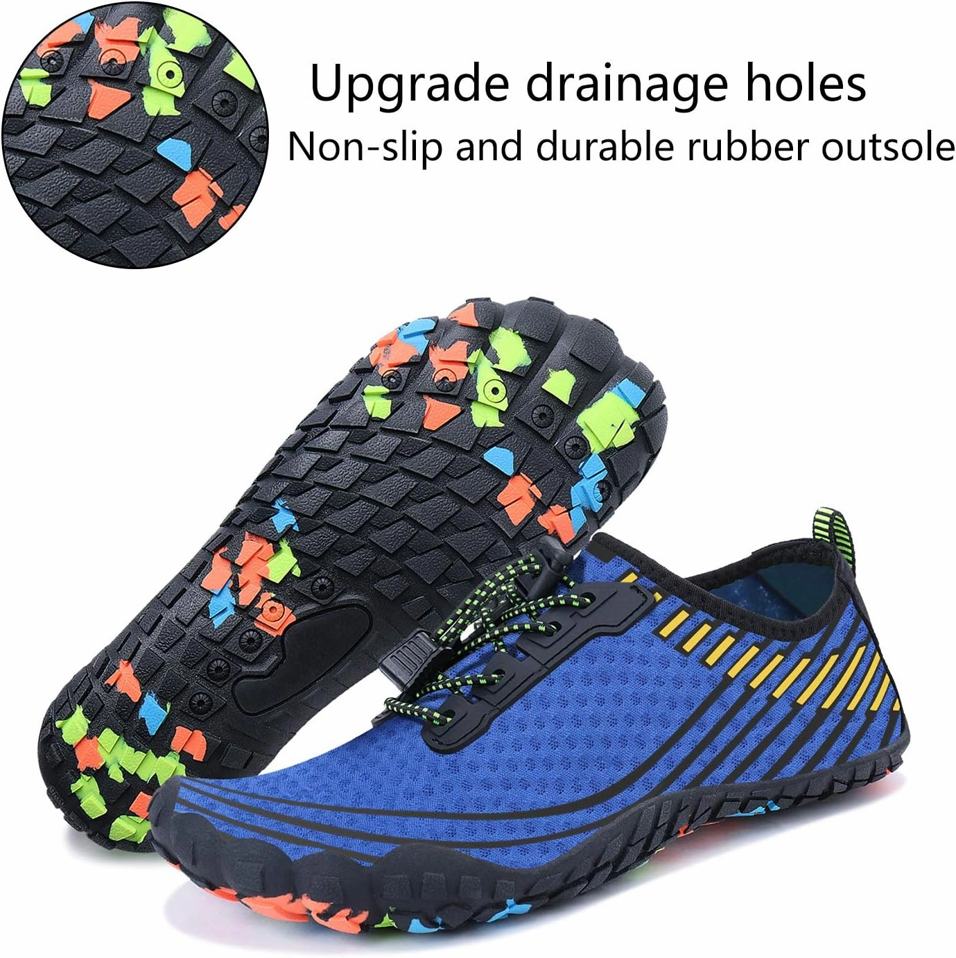 MAYZERO Water Shoes Men Women Swim Surf Shoes Beach Pool Shoes Wide Toe Hiking Aqua Shoes Winter House Slippers