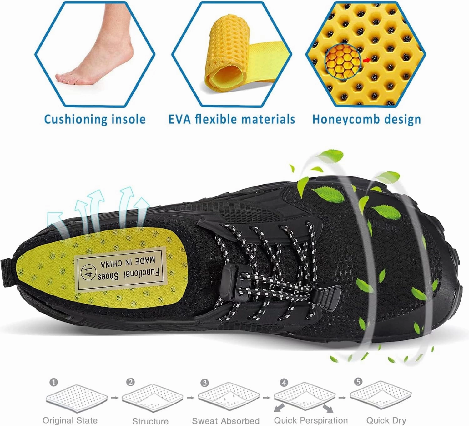 MAYZERO Water Shoes Men Women Swim Surf Shoes Beach Pool Shoes Wide Toe Hiking Aqua Shoes Winter House Slippers