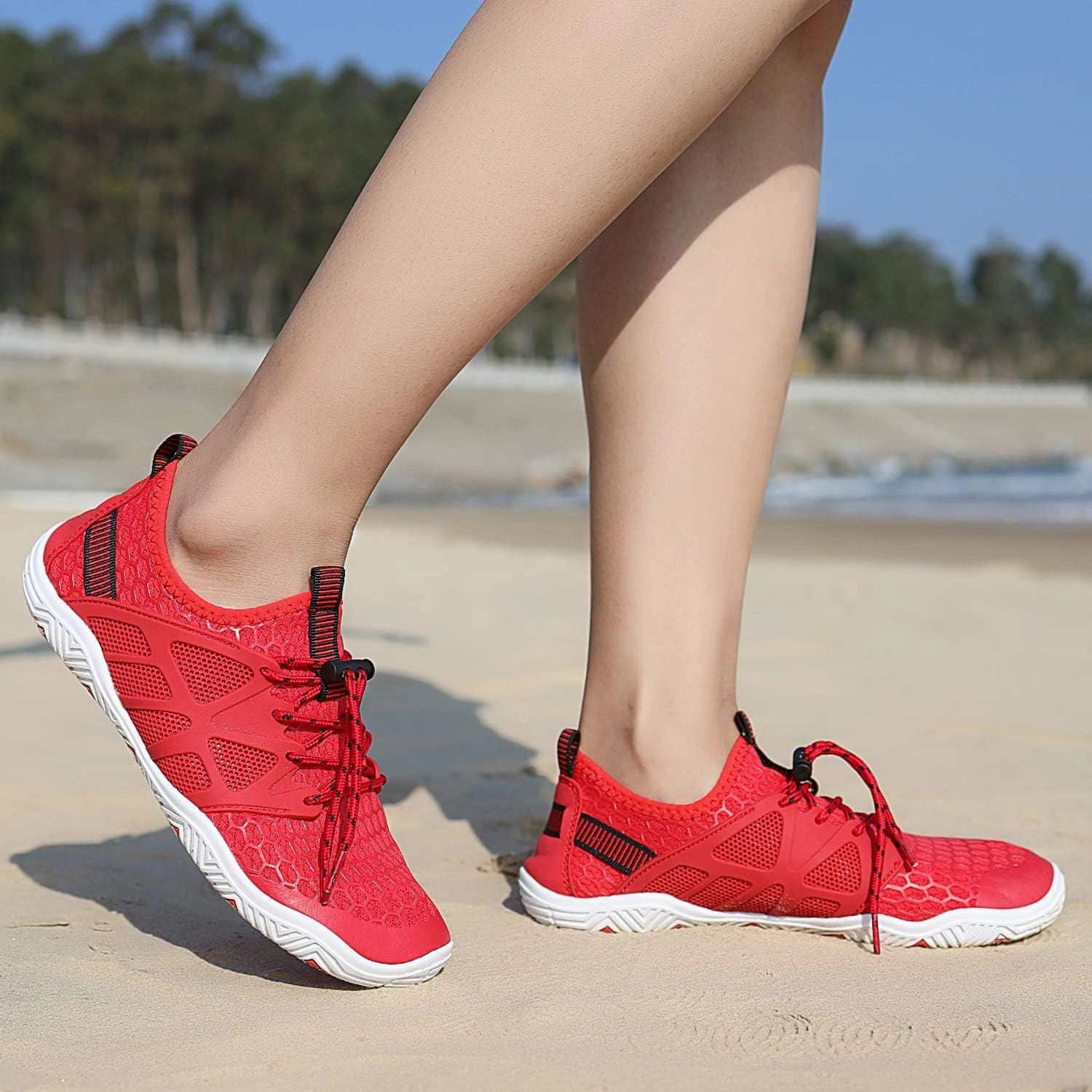 MAYZERO Water Shoes Men Women Swim Surf Shoes Beach Pool Shoes Wide Toe Hiking Aqua Shoes Winter House Slippers