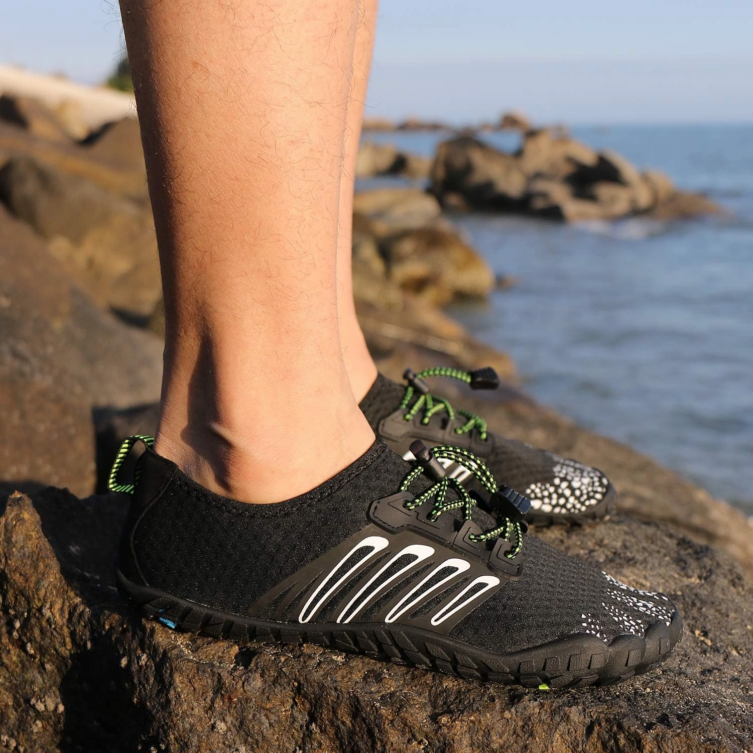 MAYZERO Water Shoes Men Women Swim Surf Shoes Beach Pool Shoes Wide Toe Hiking Aqua Shoes Winter House Slippers
