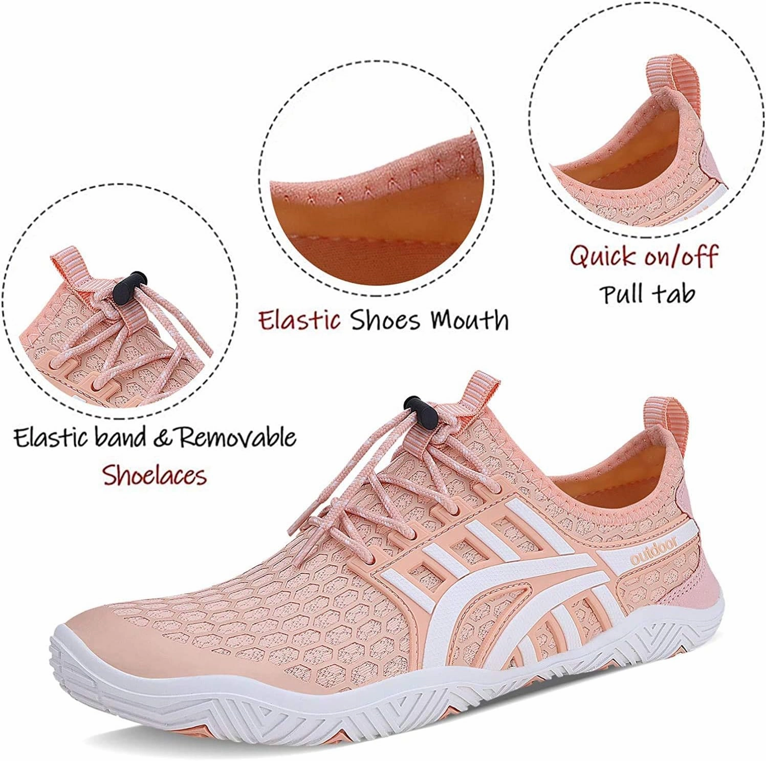 MAYZERO Water Shoes Men Women Swim Surf Shoes Beach Pool Shoes Wide Toe Hiking Aqua Shoes Winter House Slippers