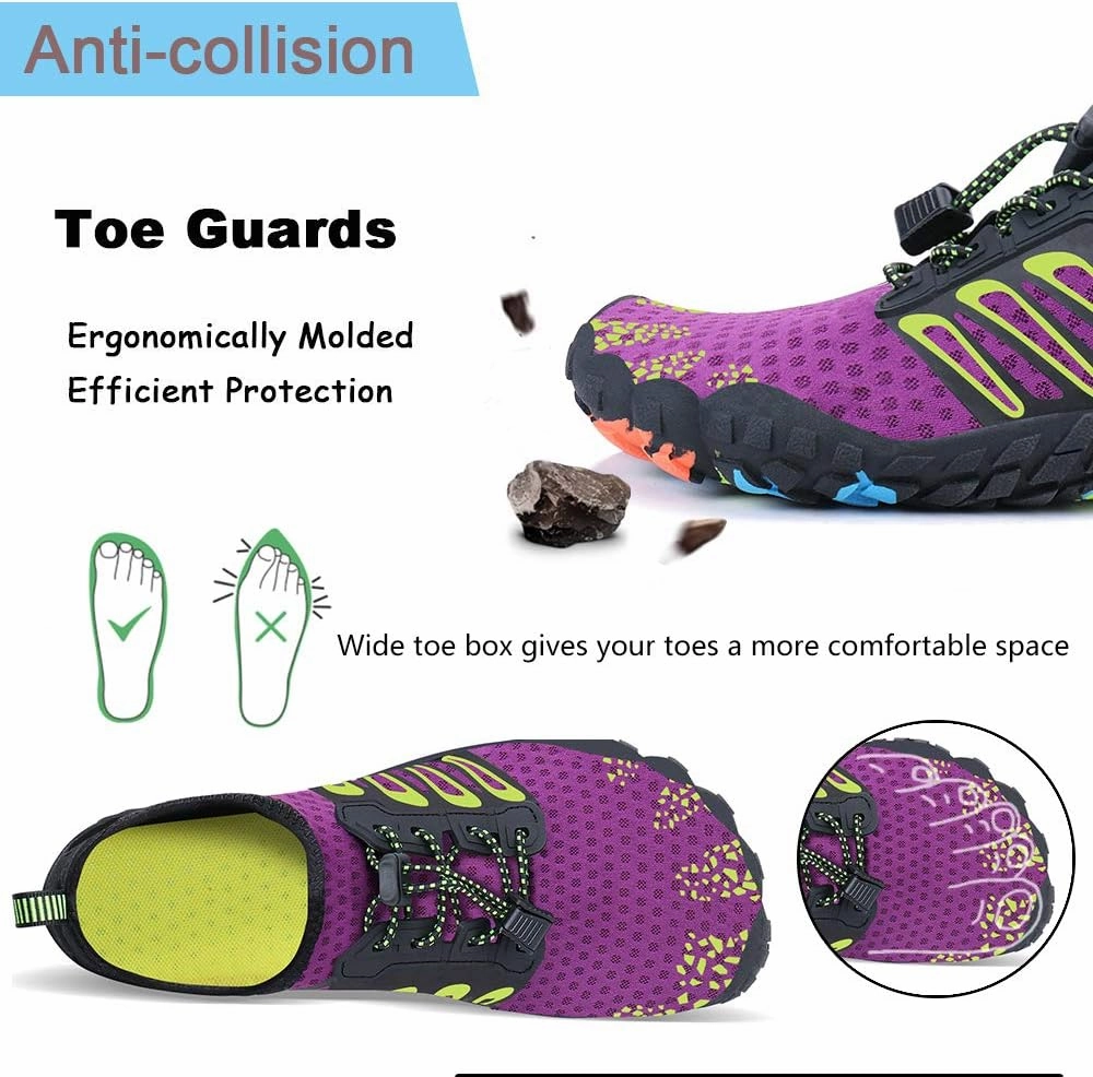 MAYZERO Water Shoes Men Women Swim Surf Shoes Beach Pool Shoes Wide Toe Hiking Aqua Shoes Winter House Slippers