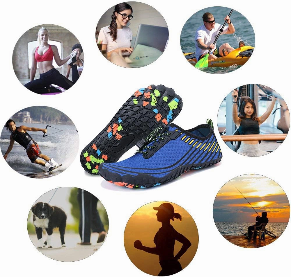 MAYZERO Water Shoes Men Women Swim Surf Shoes Beach Pool Shoes Wide Toe Hiking Aqua Shoes Winter House Slippers
