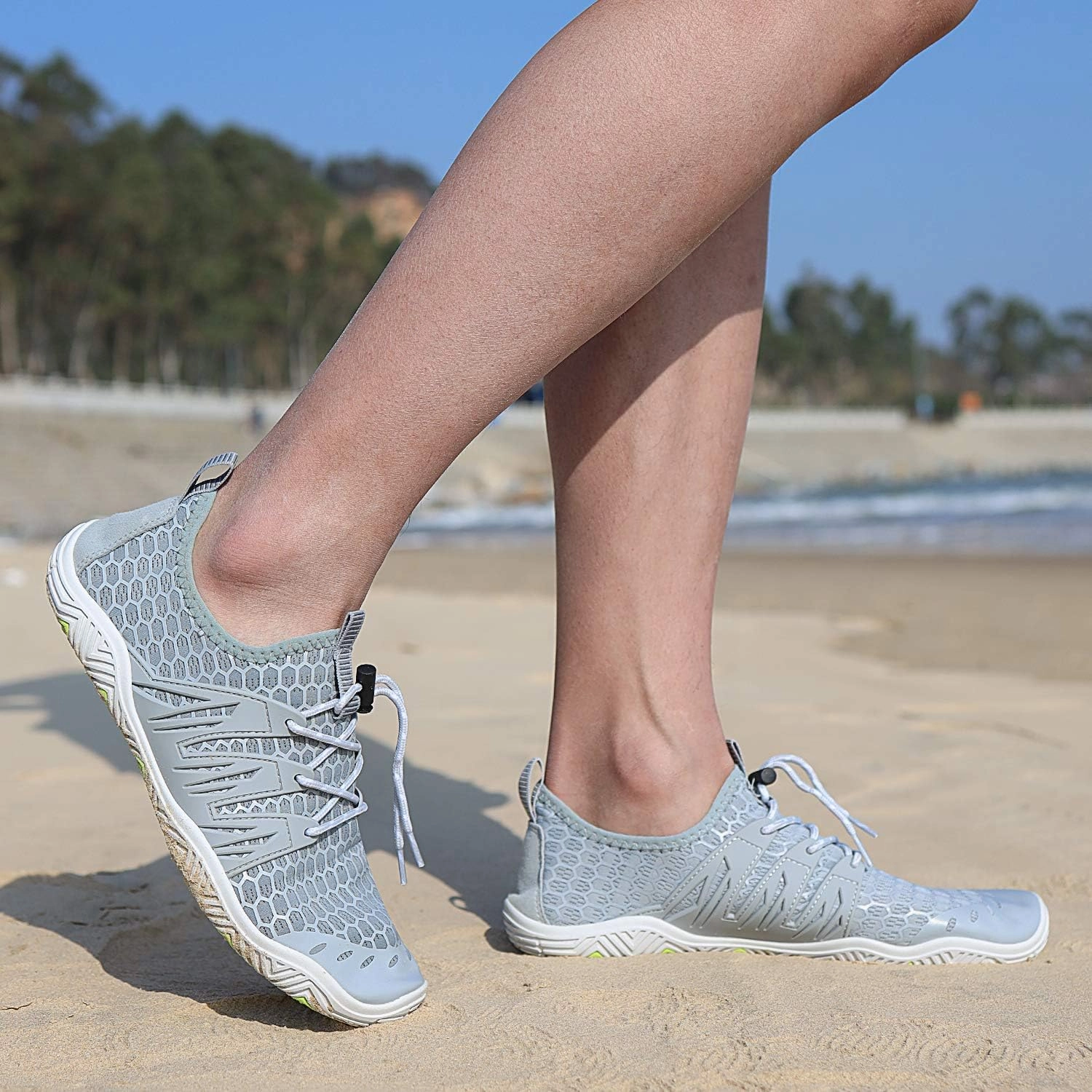 MAYZERO Water Shoes Men Women Swim Surf Shoes Beach Pool Shoes Wide Toe Hiking Aqua Shoes Winter House Slippers