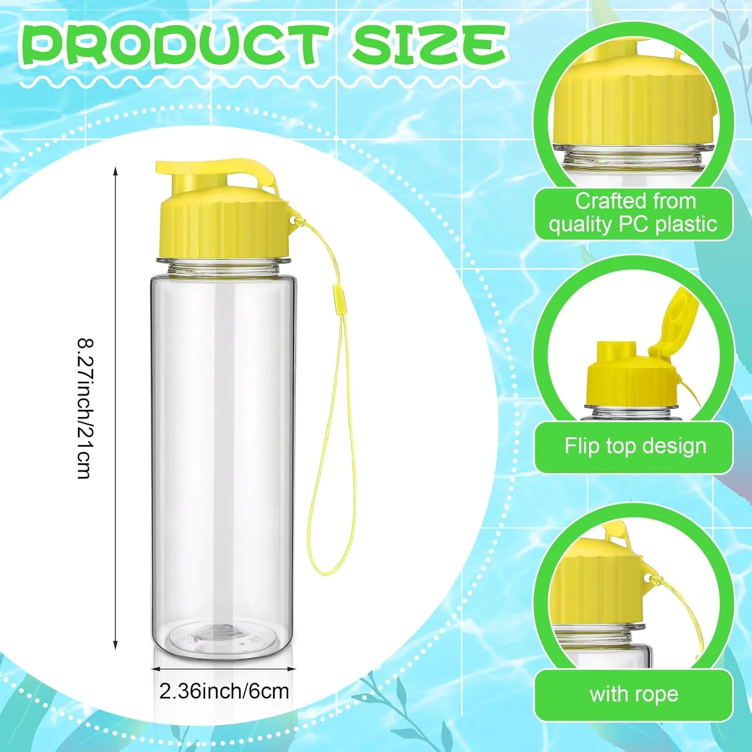 Mifoci 20 Pieces Water Bottle Bulk 17 oz Plastic Water Bottles Bulk Gym Sports Adults Reusable Large Bottles with Leak Proof Flip Top for Party Outdoor(Stylish Colors)