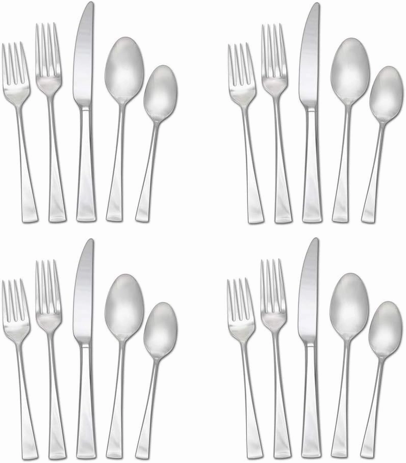 Mikasa, Lucia Flatware Service for 4, 20 Piece Set, 18/10 Stainless Steel Silverware Set