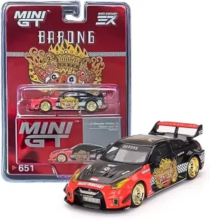 MINI GT True Scale Miniatures Model Car Compatible with LB-Silhouette Works GT Nissan 35GT-RR Ver.1 “Barong x MIZU 1/64 Diecast Model Car MGT00651