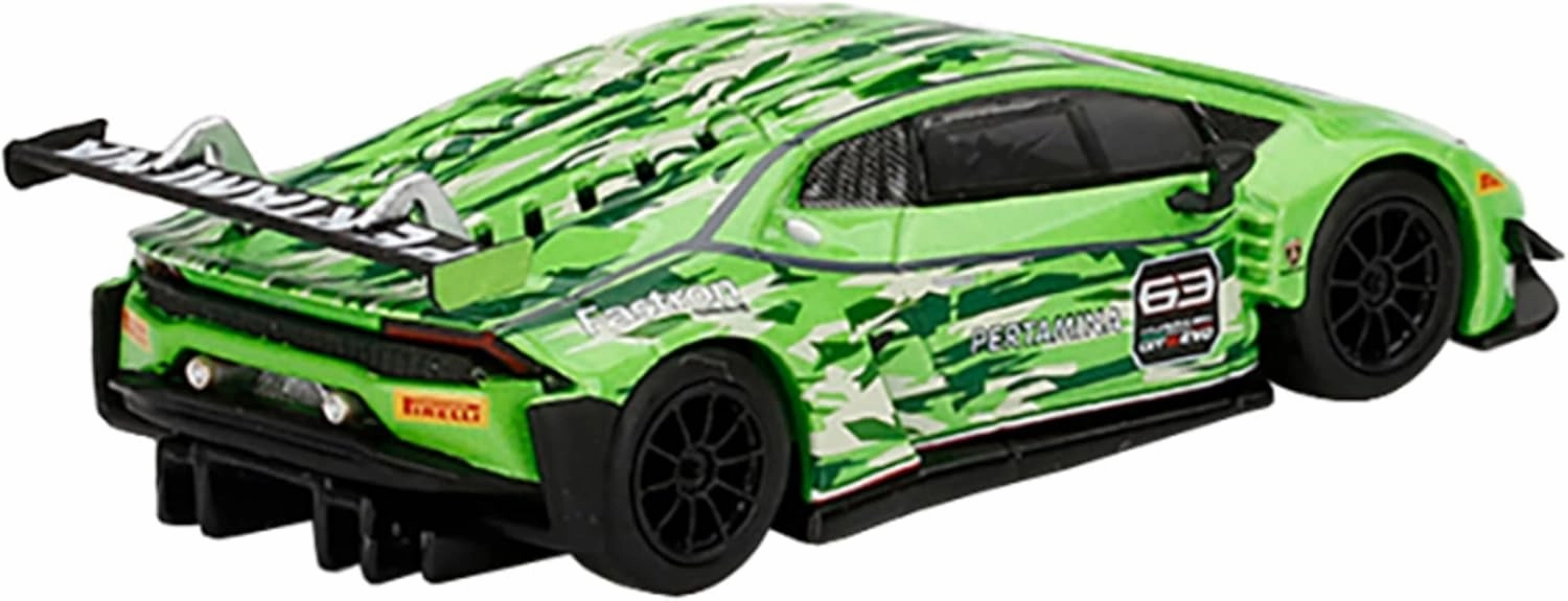 MINI GT True Scale Miniatures Model Car Compatible with Lamborghini Huracán GT3 EVO Presentation Limited Edition 1/64 Diecast Model Car MGT00352