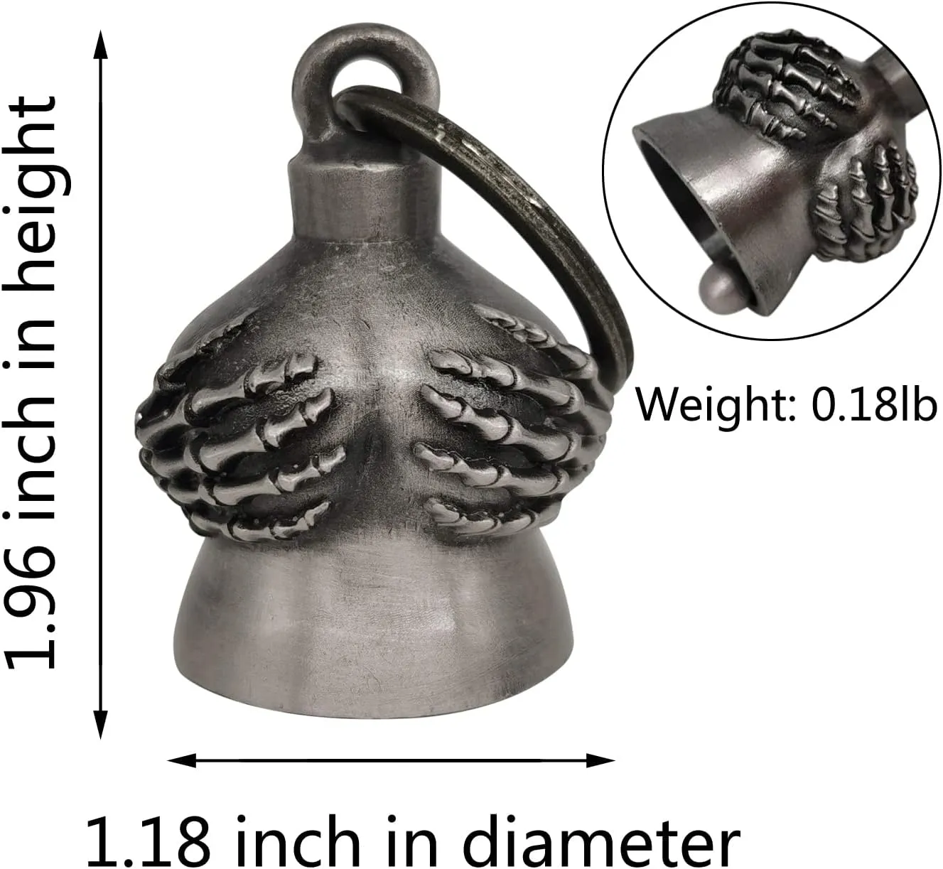 Motorcycle Bell with Hanger for Biker, Good Luck Biker Bells & Motorcycle Accessories, Keychain Luck Bell