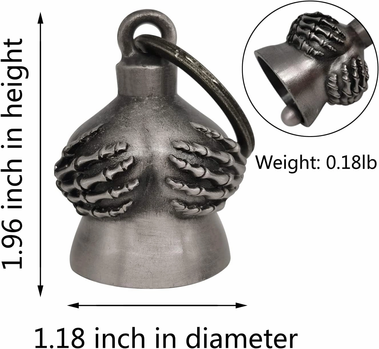Motorcycle Bell with Hanger for Biker, Good Luck Biker Bells & Motorcycle Accessories, Keychain Luck Bell
