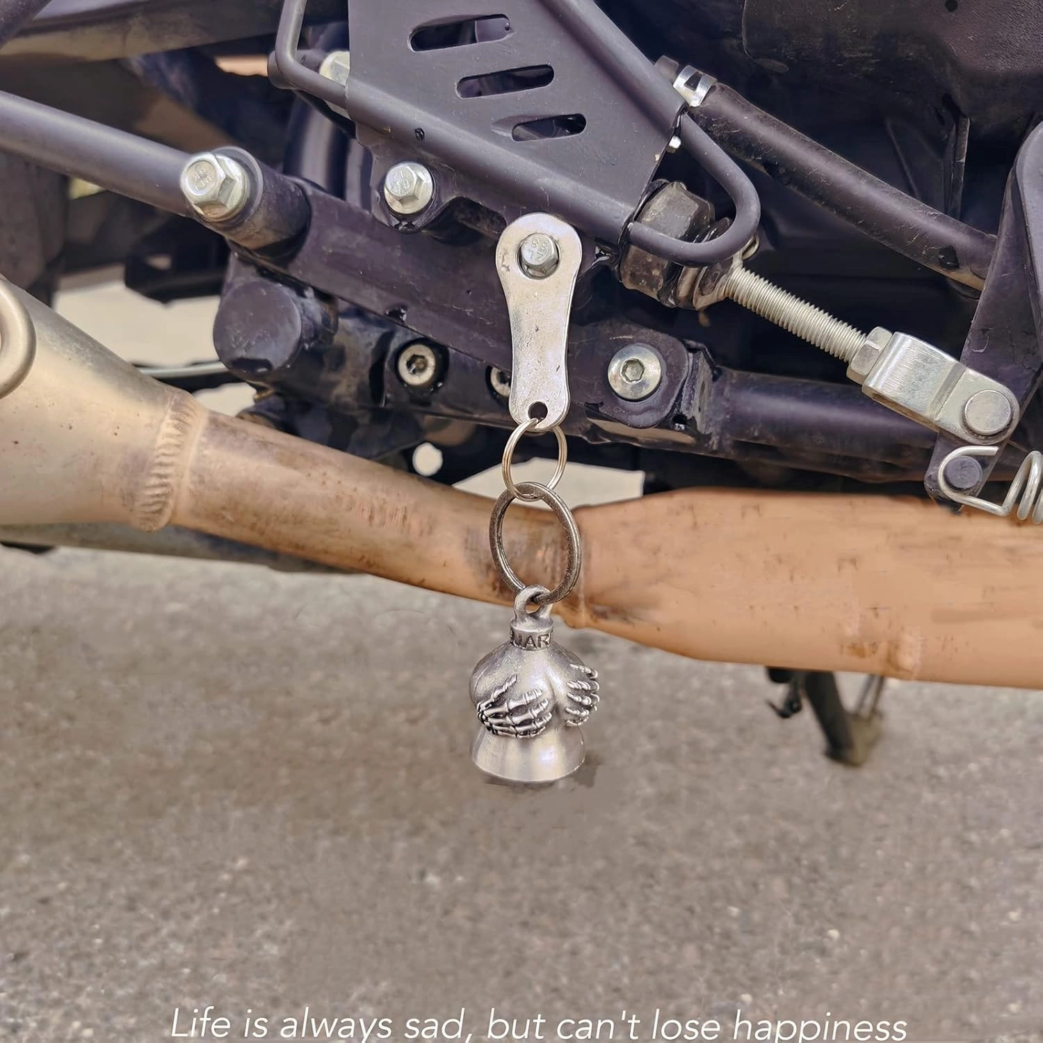 Motorcycle Bell with Hanger for Biker, Good Luck Biker Bells & Motorcycle Accessories, Keychain Luck Bell