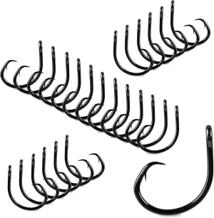 Mustad Demon Perfect Inline Circle Hook 39950NP, 3X Strong Fishing Hooks, Wide Gap Circle Hook Packs for Saltwater & Freshwater Fishing, Original Design Big Hooks, Black Nickel - Size 7/0-25 Packs