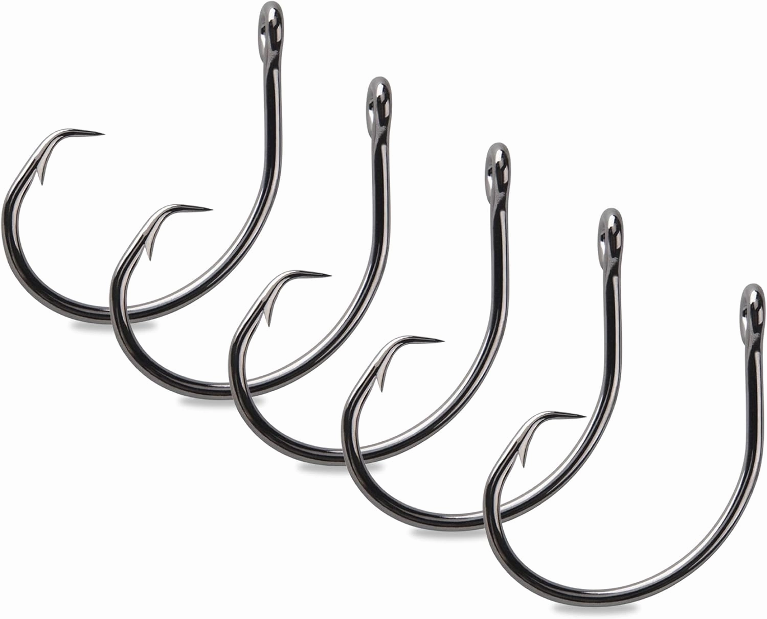 Mustad Demon Perfect Wide Gap Inline Circle Hook, 39948NP-2X Strong Fishing Hooks, Ideal for Saltwater & Freshwater Fishing, Original Patented Design, Black Nickel - Size 10/0-25 Packs